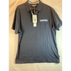 Barbour Tartan Pocket Polo, Size XXL in Navy Blue Brand New with Tags